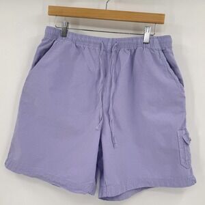 Dressbarn Y2K Light Purple High-Rise Cargo Tie Waist Shorts Women's Sz Large